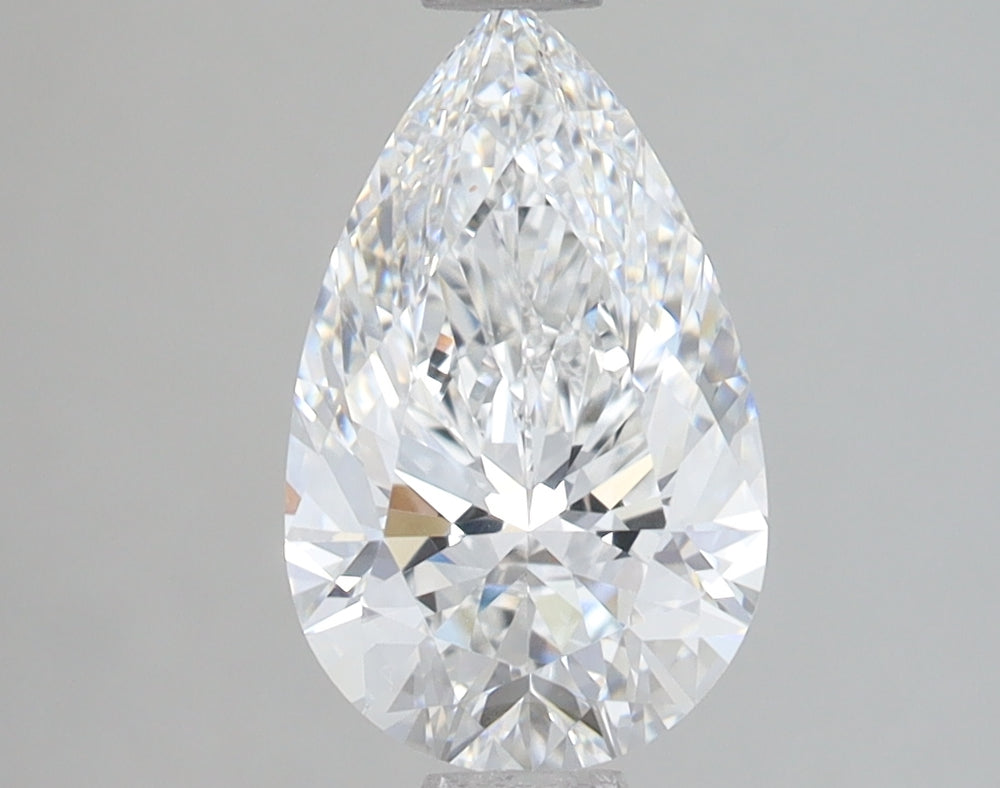 1.85 Carat Pear Lab Diamond with  Cut Diamond in 14KT  view 1
