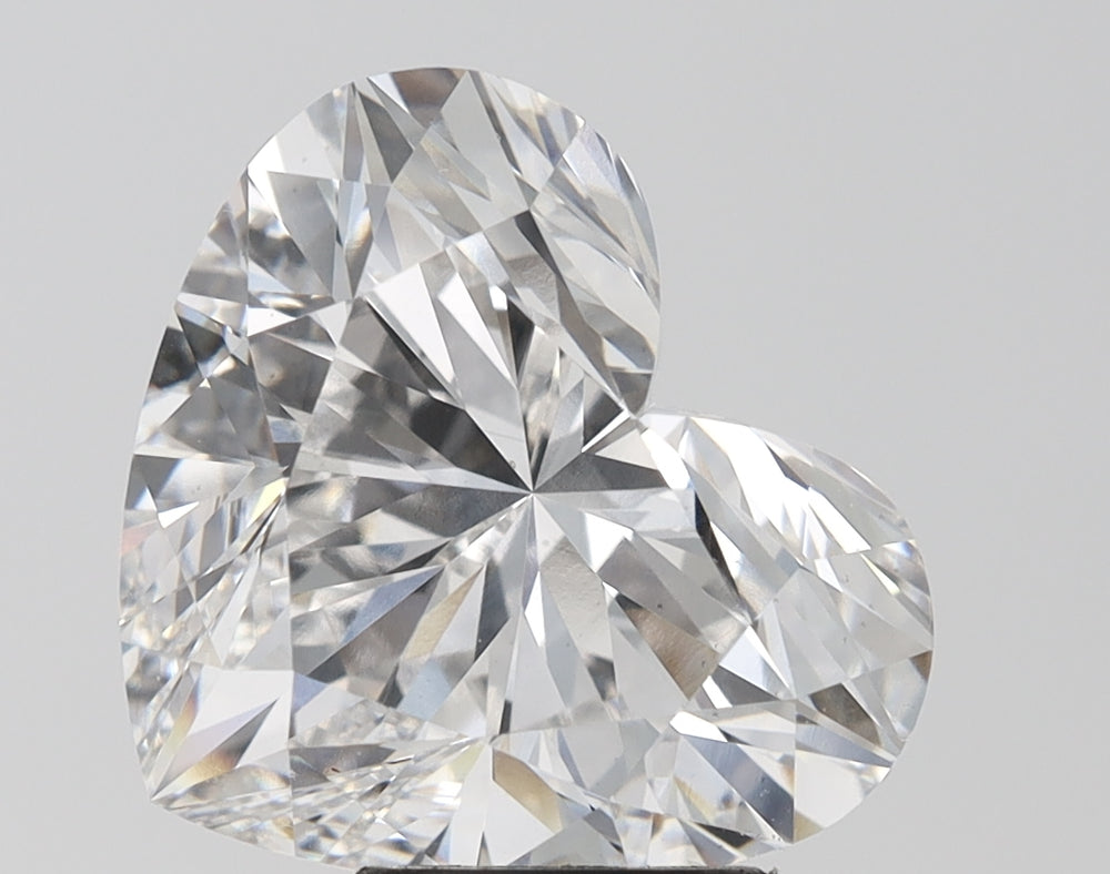 6.55 Carat Heart Lab Diamond with  Cut Diamond in 14KT  view 1
