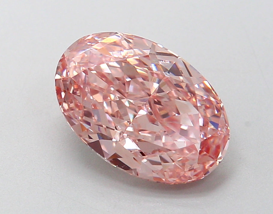1.64 Carat Oval Lab Diamond with  Cut Diamond in 14KT  view 1
