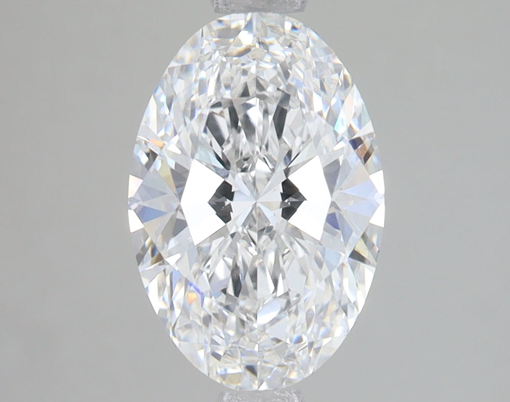 2.09 Carat Oval Lab Diamond with  Cut Diamond in 14KT  view 1
