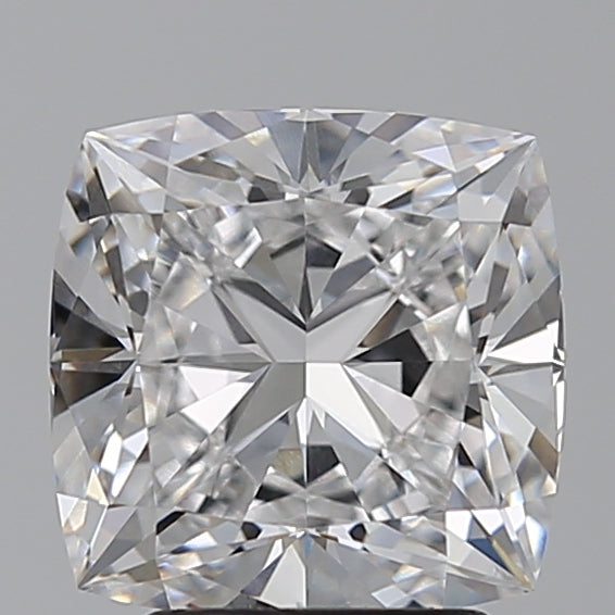 3.08 Carat Cushion Lab Diamond with  Cut Diamond in 14KT  view 1
