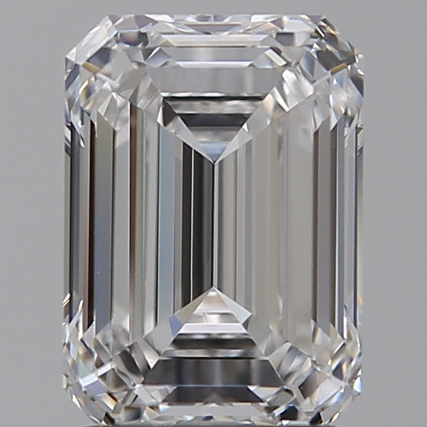 2.29 Carat Emerald Lab Diamond with  Cut Diamond in 14KT  view 1
