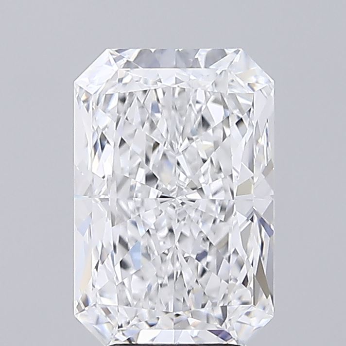 3.79 Carat Radiant Lab Diamond with  Cut Diamond in 14KT  view 1
