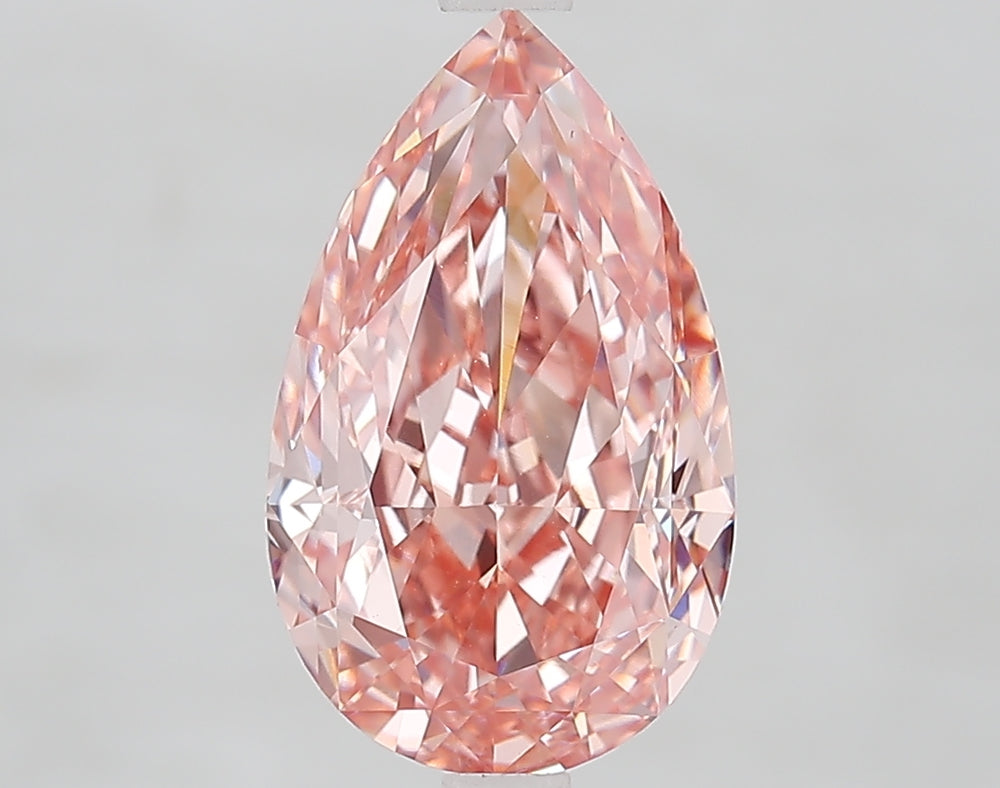3.91 Carat Pear Lab Diamond with  Cut Diamond in 14KT  view 1
