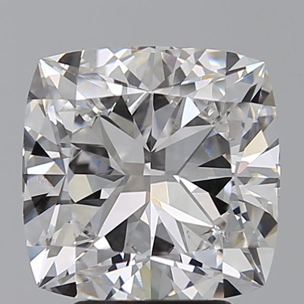 4.05 Carat Cushion Lab Diamond with  Cut Diamond in 14KT  view 1
