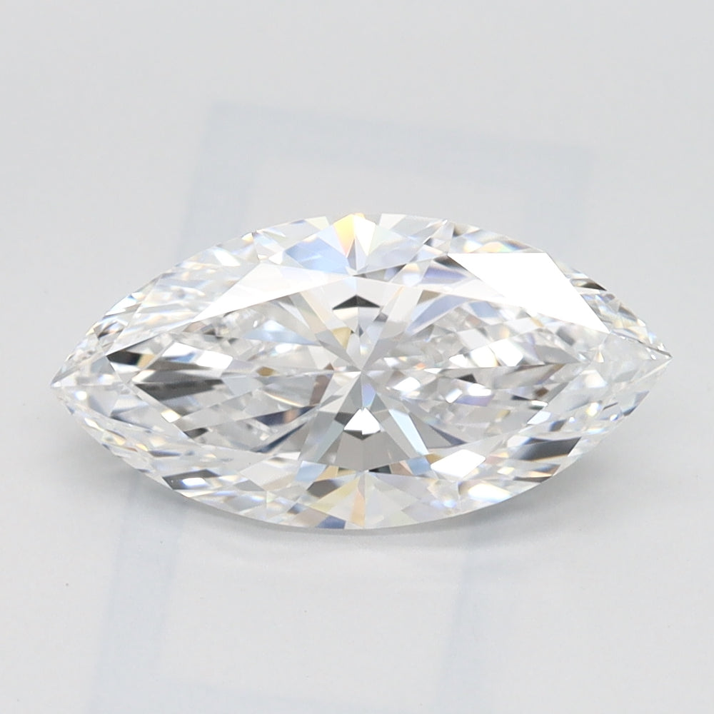 1.5 Carat Marquise Lab Diamond with  Cut Diamond in 14KT  view 1
