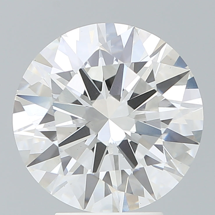 4.18 Carat Round Lab Diamond with  Cut Diamond in 14KT  view 1
