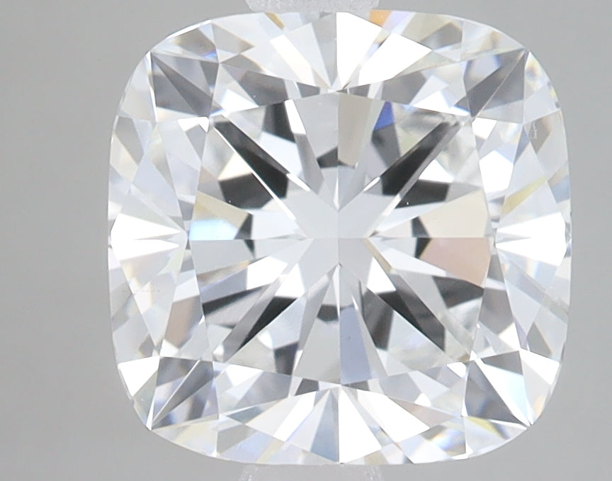 3.44 Carat Cushion Lab Diamond with  Cut Diamond in 14KT  view 1
