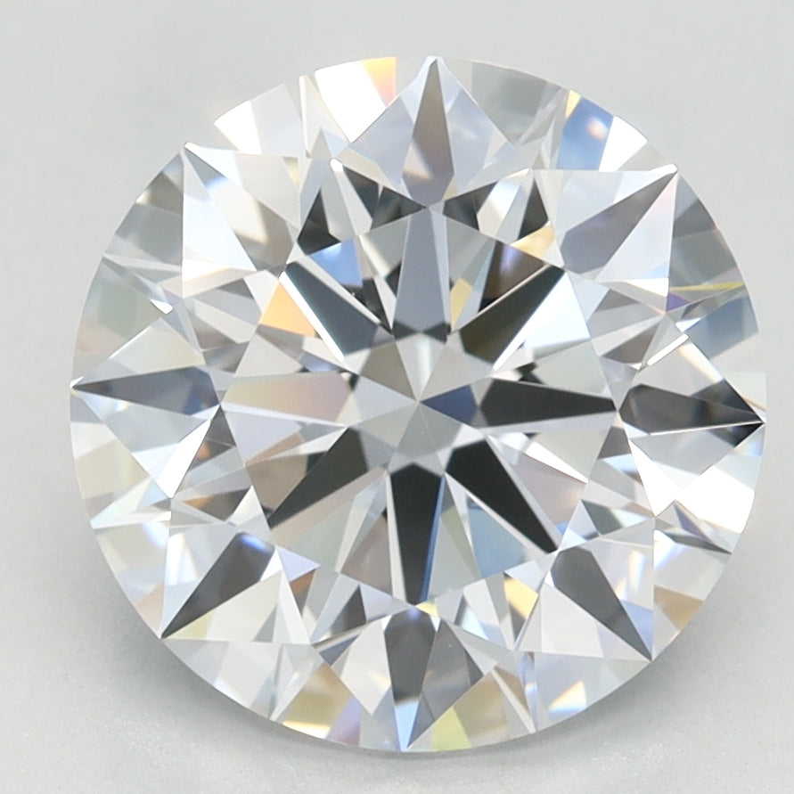 3.04 Carat Round Lab Diamond with  Cut Diamond in 14KT  view 1
