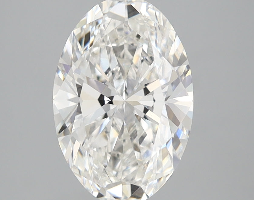 1.56 Carat Oval Lab Diamond with  Cut Diamond in 14KT  view 1
