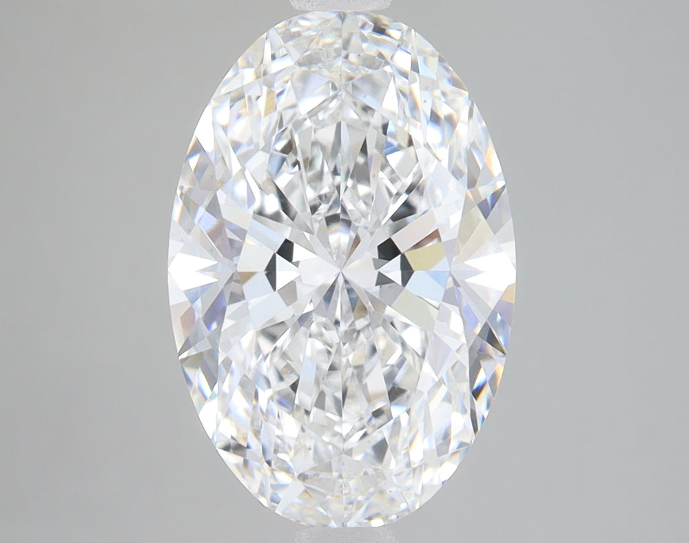 4.05 Carat Oval Lab Diamond with  Cut Diamond in 14KT  view 1

