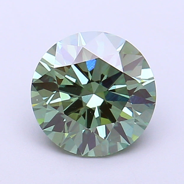 1.51 Carat Round Lab Diamond with  Cut Diamond in 14KT  view 1
