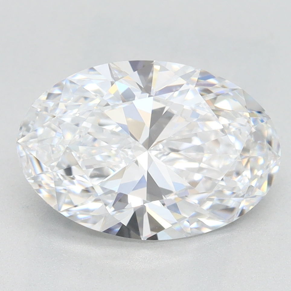 2.0 Carat Oval Lab Diamond with  Cut Diamond in 14KT  view 1

