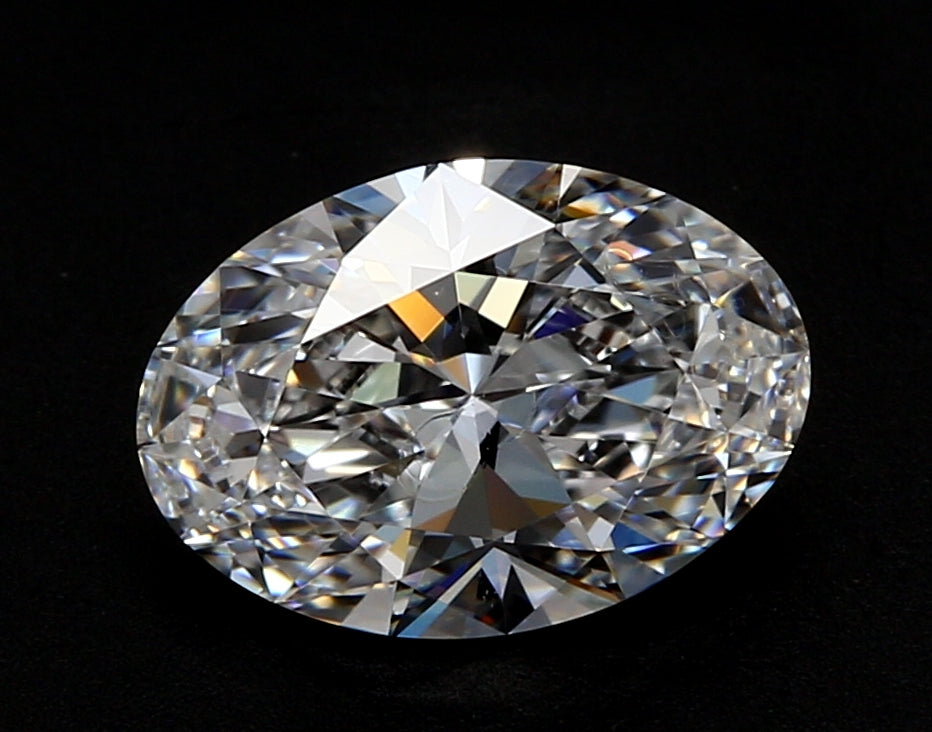 1.95 Carat Oval Lab Diamond with  Cut Diamond in 14KT  view 1
