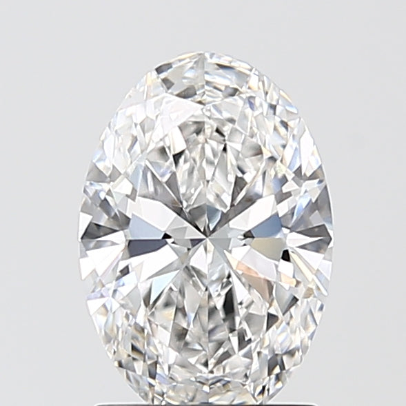 1.51 Carat Oval Lab Diamond with  Cut Diamond in 14KT  view 1
