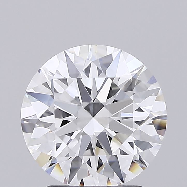 2.95 Carat Round Lab Diamond with  Cut Diamond in 14KT  view 1

