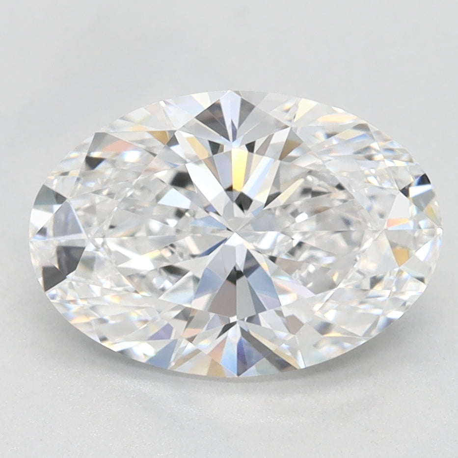 2.0 Carat Oval Lab Diamond with  Cut Diamond in 14KT  view 1
