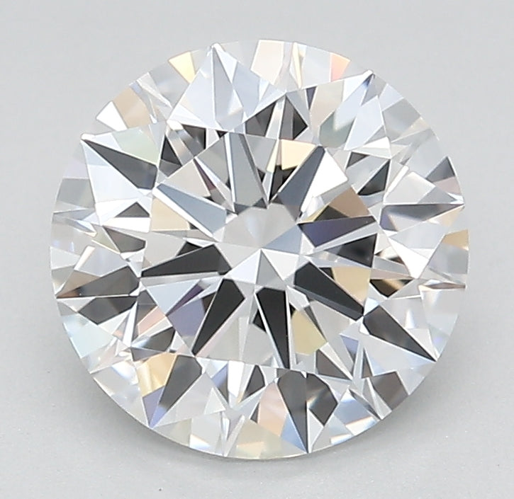 1.96 Carat Round Lab Diamond with  Cut Diamond in 14KT  view 1
