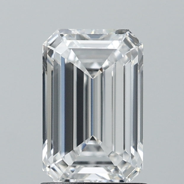 1.52 Carat Emerald Lab Diamond with  Cut Diamond in 14KT  view 1
