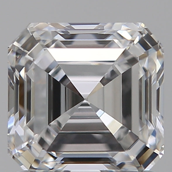 1.26 Carat Asscher Lab Diamond with  Cut Diamond in 14KT  view 1
