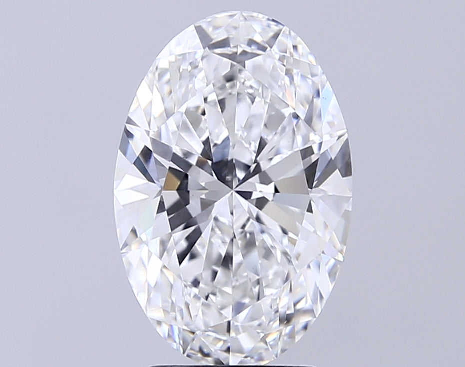 3.6 Carat Oval Lab Diamond with  Cut Diamond in 14KT  view 1
