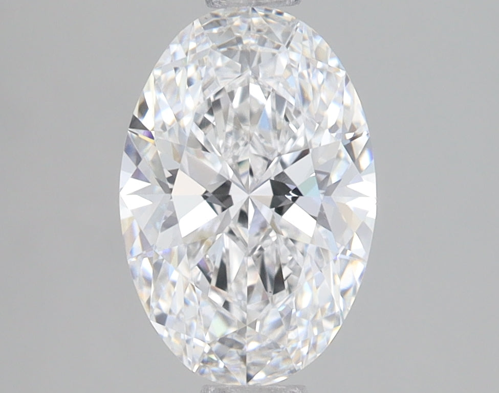1.58 Carat Oval Lab Diamond with  Cut Diamond in 14KT  view 1
