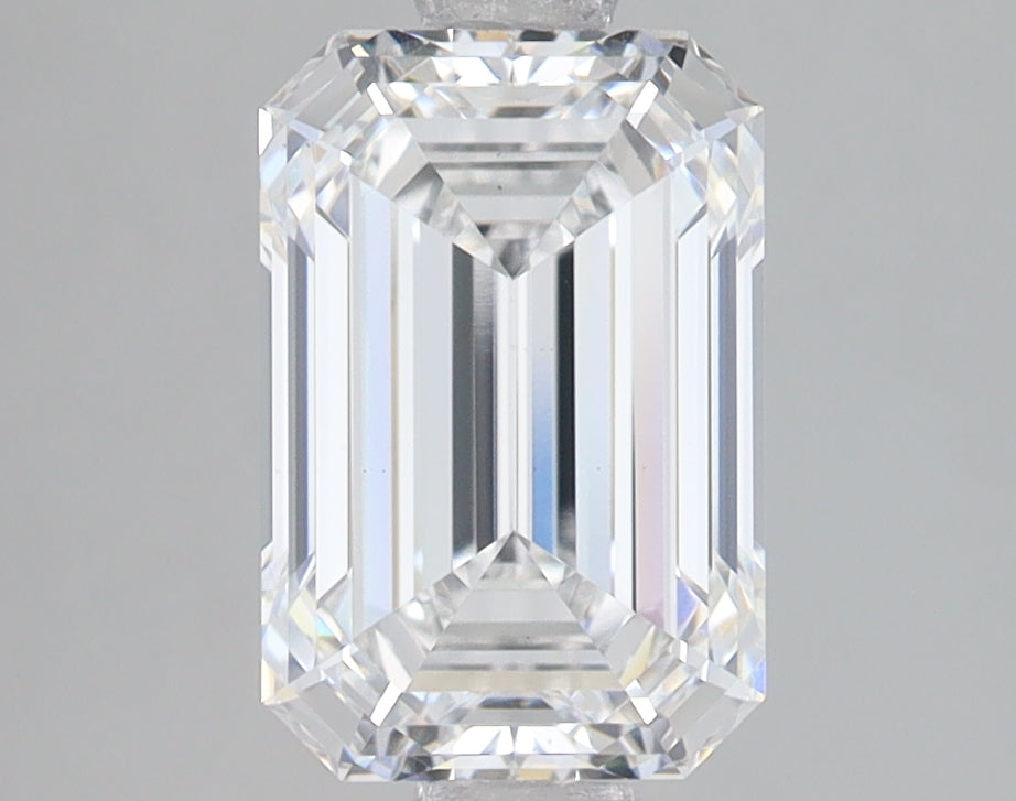2.5 Carat Emerald Lab Diamond with  Cut Diamond in 14KT  view 1
