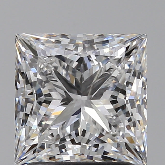 2.01 Carat Princess Lab Diamond with  Cut Diamond in 14KT  view 1
