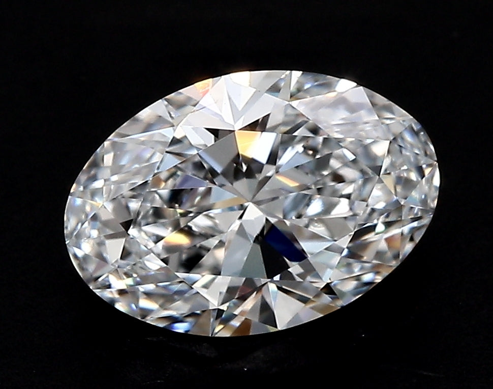 3.53 Carat Oval Lab Diamond with  Cut Diamond in 14KT  view 1
