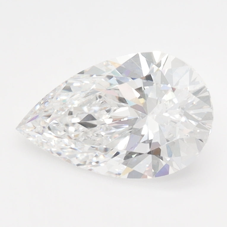 1.2 Carat Pear Lab Diamond with  Cut Diamond in 14KT  view 1
