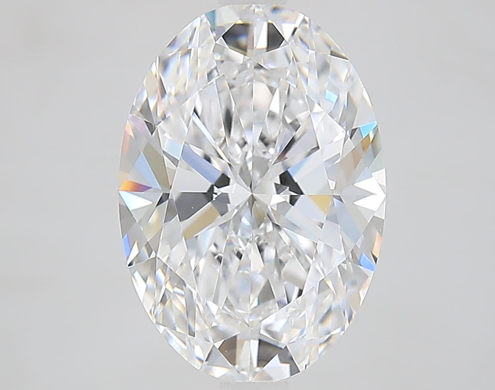 3.56 Carat Oval Lab Diamond with  Cut Diamond in 14KT  view 1
