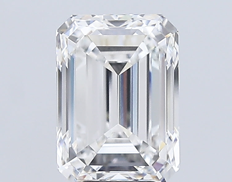6.02 Carat Emerald Lab Diamond with  Cut Diamond in 14KT  view 1
