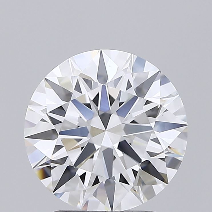 3.03 Carat Round Lab Diamond with  Cut Diamond in 14KT  view 1
