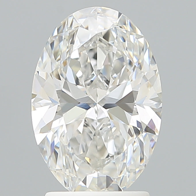 2.5 Carat Oval Lab Diamond with  Cut Diamond in 14KT  view 1
