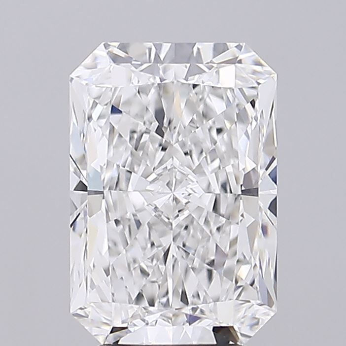 3.67 Carat Radiant Lab Diamond with  Cut Diamond in 14KT  view 1
