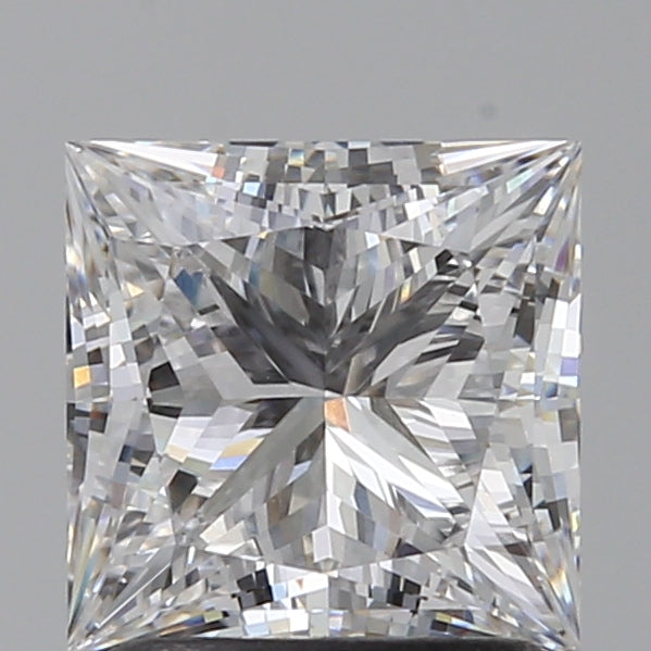 1.78 Carat Princess Lab Diamond with  Cut Diamond in 14KT  view 1
