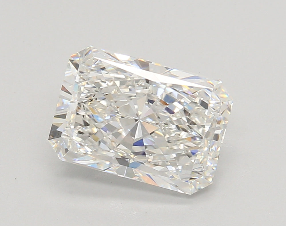 2.41 Carat Radiant Lab Diamond with  Cut Diamond in 14KT  view 1

