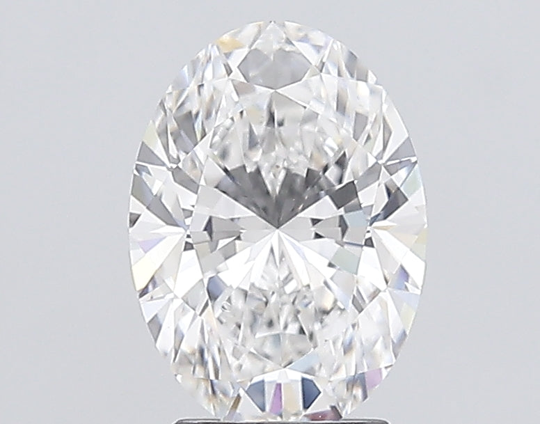 3.02 Carat Oval Lab Diamond with  Cut Diamond in 14KT  view 1
