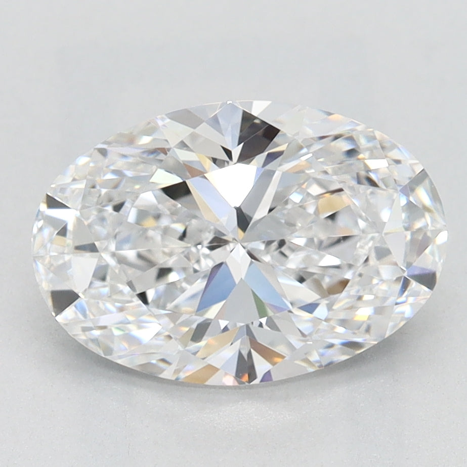 1.83 Carat Oval Lab Diamond with  Cut Diamond in 14KT  view 1
