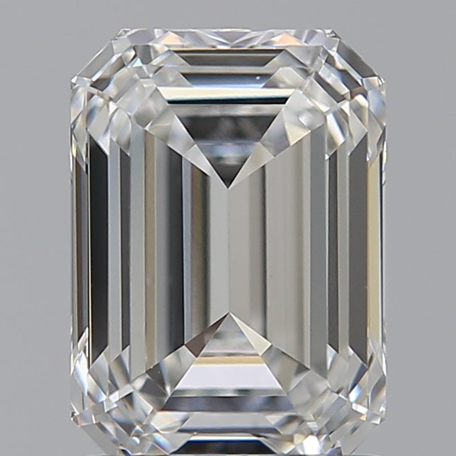 1.51 Carat Emerald Lab Diamond with  Cut Diamond in 14KT  view 1
