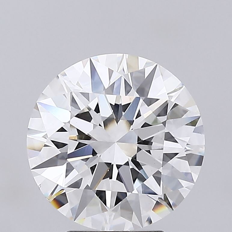 3.6 Carat Round Lab Diamond with  Cut Diamond in 14KT  view 1
