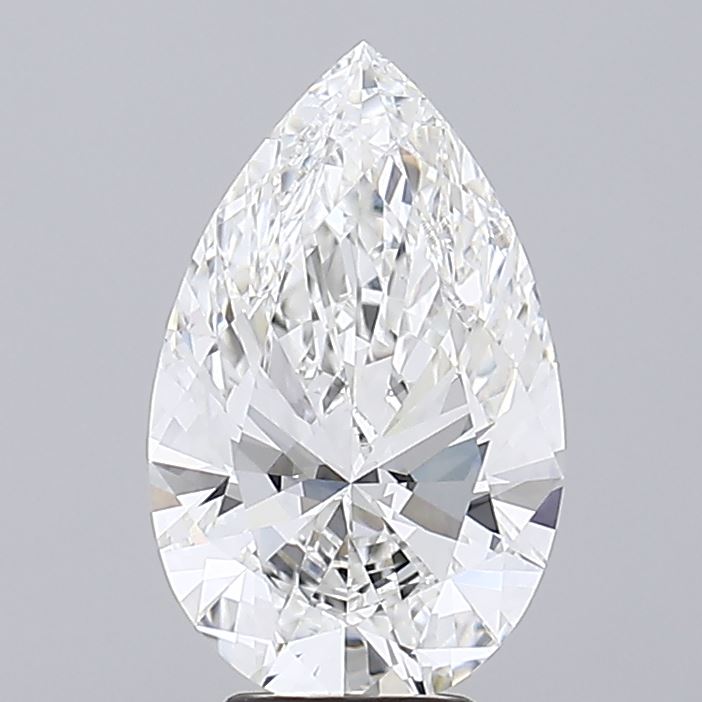 5.06 Carat Pear Lab Diamond with  Cut Diamond in 14KT  view 1

