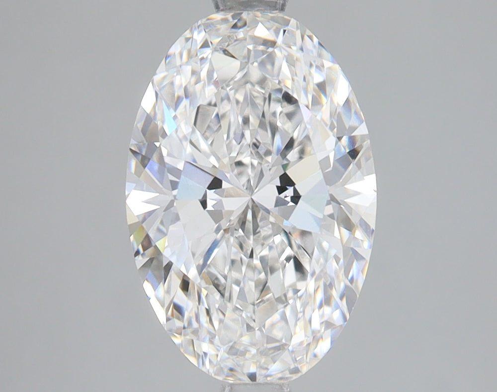2.81 Carat Oval Lab Diamond with  Cut Diamond in 14KT  view 1

