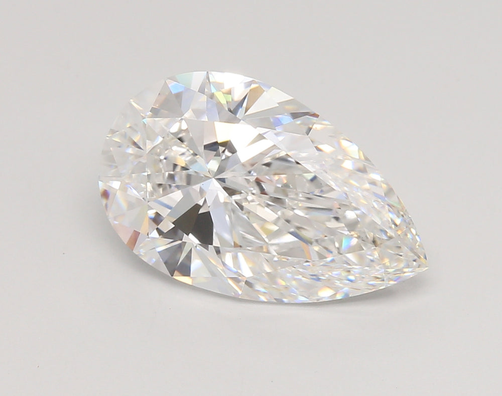 4.83 Carat Pear Lab Diamond with  Cut Diamond in 14KT  view 1

