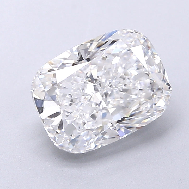 2.51 Carat Cushion Lab Diamond with  Cut Diamond in 14KT  view 1
