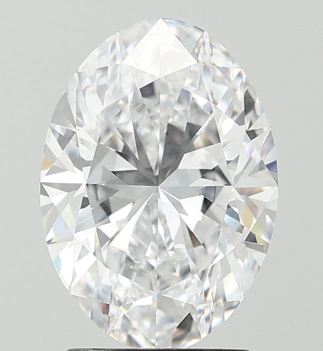 2.32 Carat Oval Lab Diamond with  Cut Diamond in 14KT  view 1
