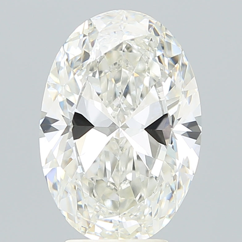 4.51 Carat Oval Lab Diamond with  Cut Diamond in 14KT  view 1
