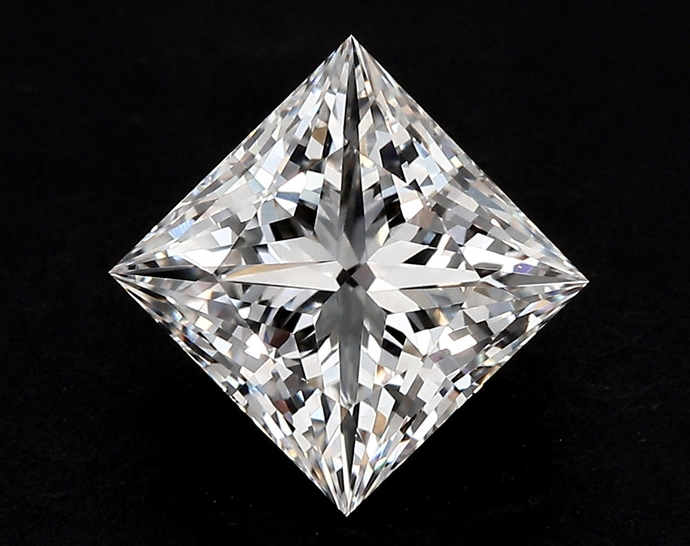 1.69 Carat Princess Lab Diamond with  Cut Diamond in 14KT  view 1
