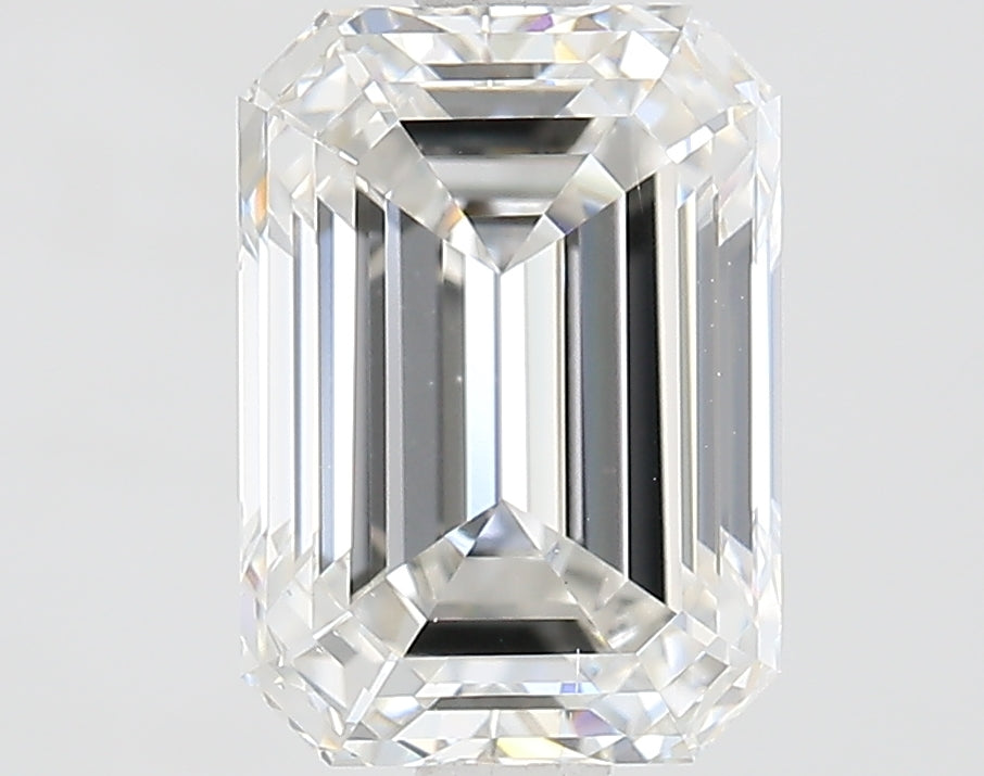 1.99 Carat Emerald Lab Diamond with  Cut Diamond in 14KT  view 1
