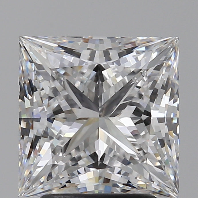 3.01 Carat Princess Lab Diamond with  Cut Diamond in 14KT  view 1

